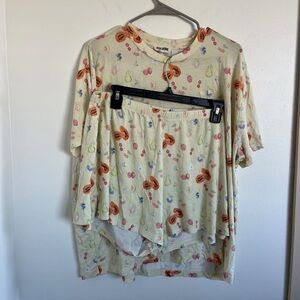 Djerf Avenue Cream Floral Intimates Set